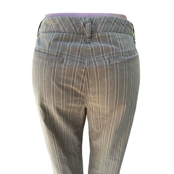 Tommy Hilfiger Tan Striped Flare Pants Size 12 34" Waist - Picture 6 of 8